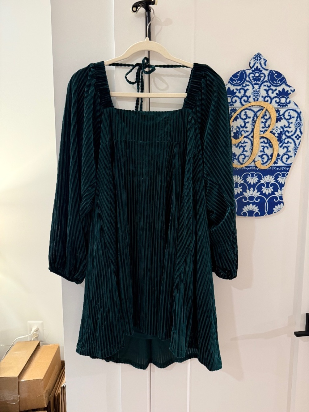 Green Ribbed Dress